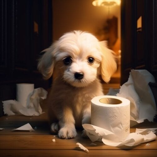kaza80_a_curious_puppy_eating_a_toilet_paper_realistic_4k_bc827a6e-d5ce-4fc5-89fa-236bc7eba83b